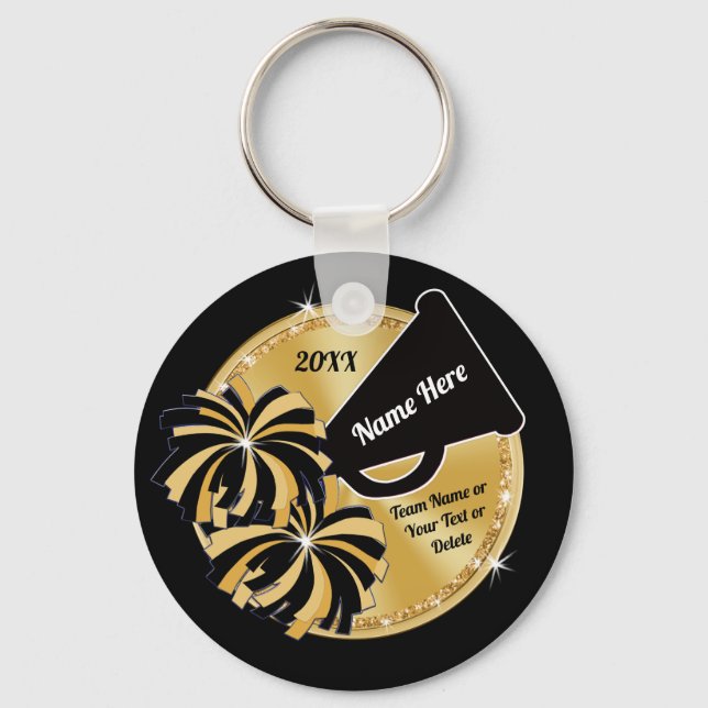 Personalized, Cheerleading Gifts for Team Keychain (Front)