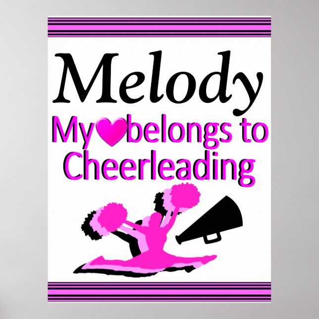 PERSONALIZED CHEERLEADING LOVE POSTER (Front)