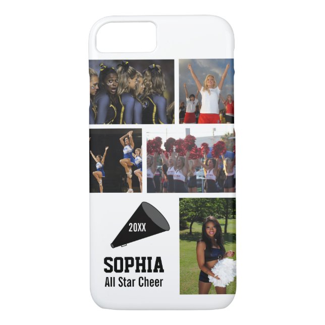 Personalized Cheerleading Photo Collage Name Team Case-Mate iPhone Case (Back)