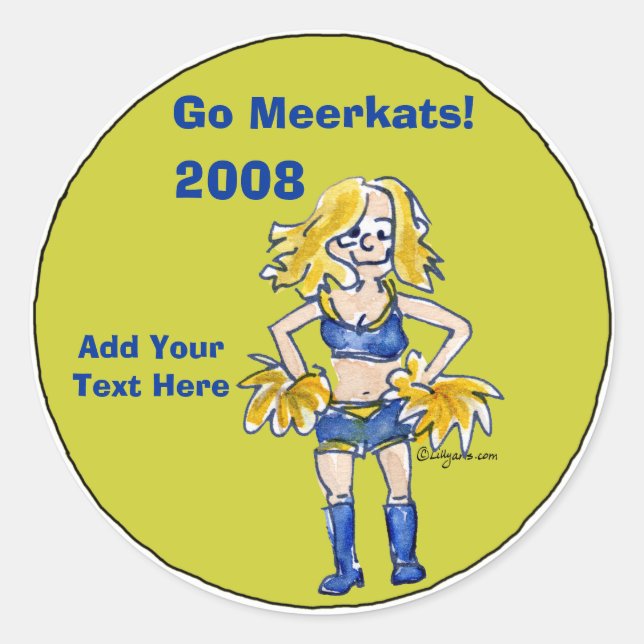 Personalized Cheerleading Sticker 3 (Front)