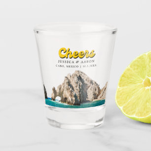 Personalized Cheers Cabo Wedding Favor Shot Glass