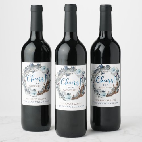 Personalized Cheers ChristmasNew Year Wine Label