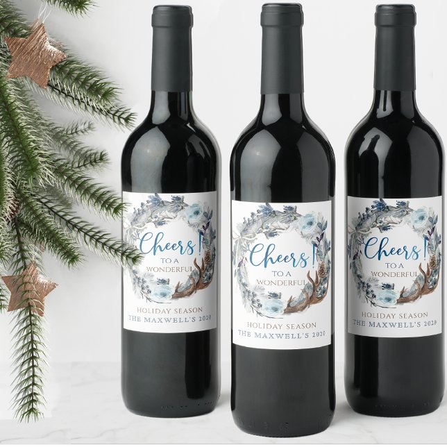 Personalized Cheers, Christmas/New Year Wine Label (Creator Uploaded)