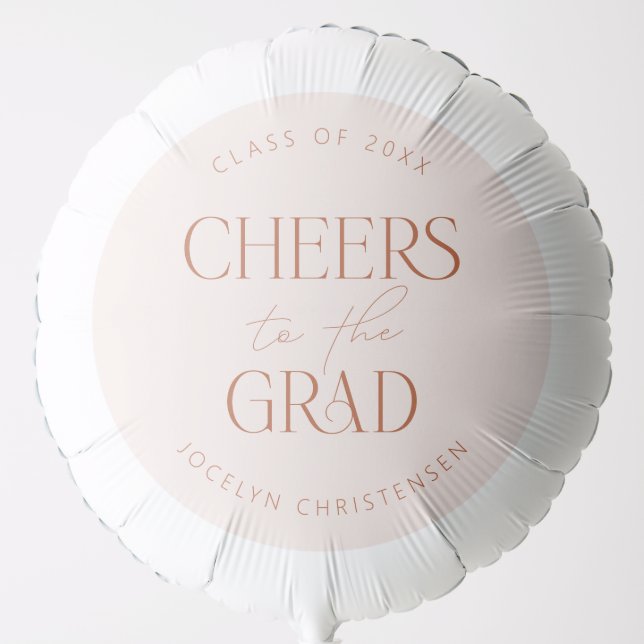 Personalized Cheers to the Grad Graduation Balloon (Front)
