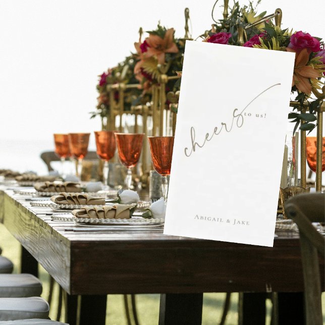 Personalized Cheers to Us Wedding Guest Napkins (Creator Uploaded)