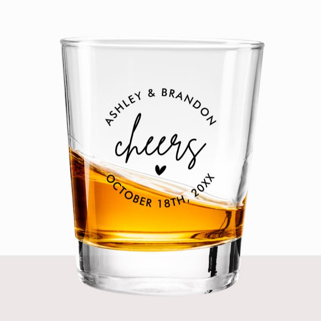 Personalized Cheers Wedding Shooters Shot Glass (Creator Uploaded)