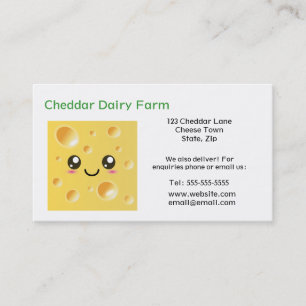 Personalized Cheese Dairy Farm Business Cards