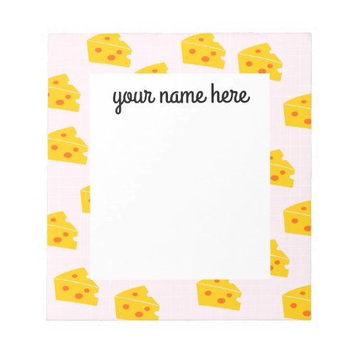 Personalized Cheese Notepad