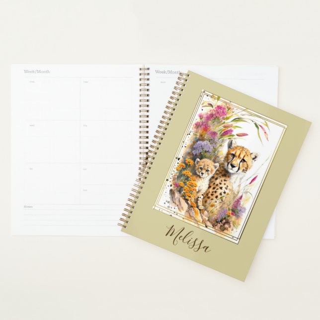 Personalized  Cheetah Baby and Mom Planner  (Display)