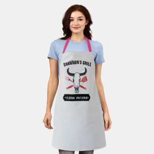 Personalized Chef Apron, Custom Texas BBQ Grill Apron