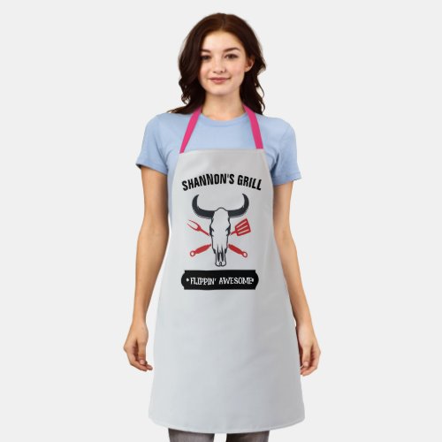 Personalized Chef Apron, Custom Texas BBQ Grill Apron