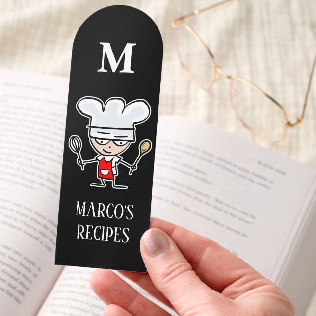 Personalized chef bookmark for recipe book (Hand)