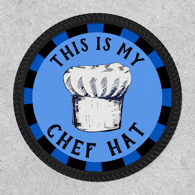 Personalized chef hat cooking culinary apparel patch (Front)
