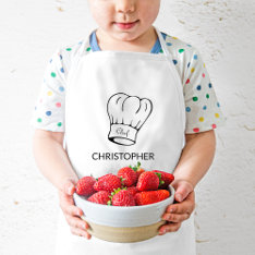 Personalized Chef Hat Kids' Apron at Zazzle