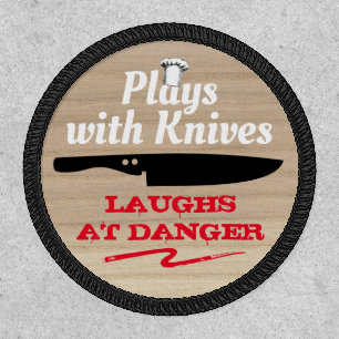 Personalized chef hat knife culinary apparel patch