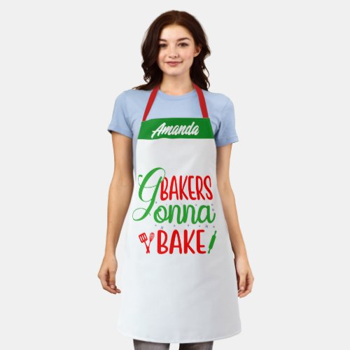 Personalized Chef Name Aprons Bakers Gonna Bake Apron