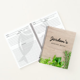 Personalized Chef Recipe book wood cutting board