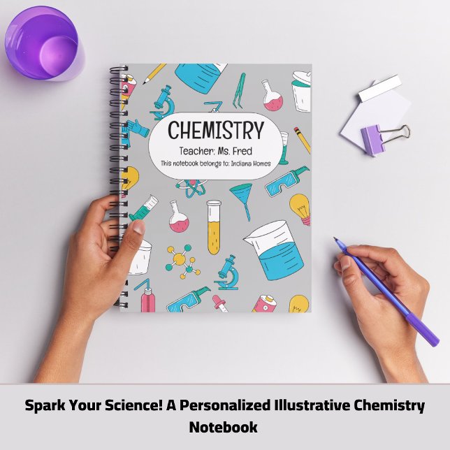Personalized Chemistry Notebook – Custom Name Desi (Spark Your Science! A Personalized CHEMISTRY  Gray Notebook)