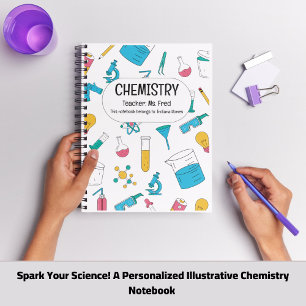 Personalized Chemistry Notebook – Custom Name Desi