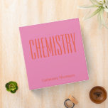 Personalized Chemistry Pink Orange School Subject 3 Ring Binder<br><div class="desc">Stay organized with our Personalized Chemistry Pink and Orange School Subject Binder! Featuring a vibrant color scheme and customizable name and subject fields, this binder is perfect for students who want to add a personal and stylish touch to their school supplies. Keep your notes and assignments neatly in place with...</div>
