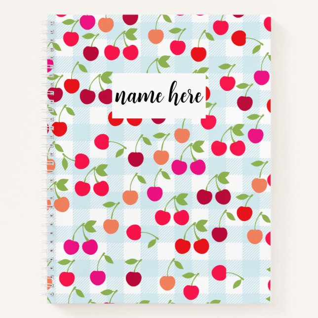 Personalized Cherries Notebook (Front)