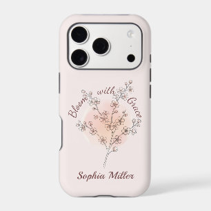 Personalized Cherry Blossom Custom Name Floral iPhone 17 Pro Case