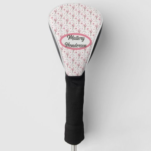Personalized Cherry Blossom Golf Head Cover