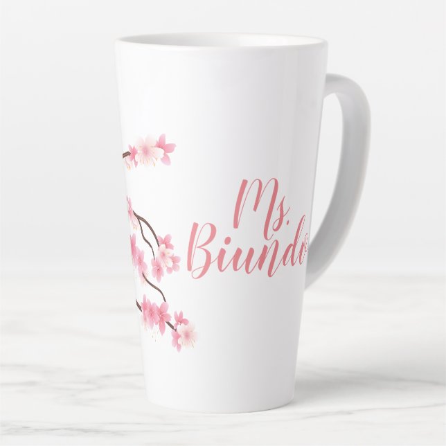 Personalized Cherry Blossom Mug *Flower (Right Angle)