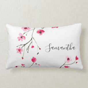 Personalized, Cherry Blossom, Name Lumbar Pillow