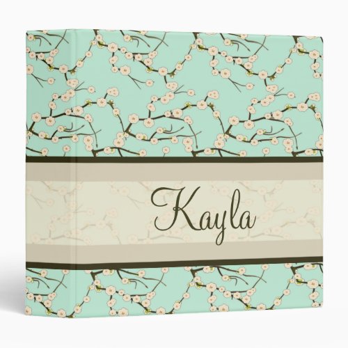 Personalized Cherry Blossom Organizer Binder