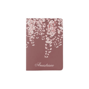 Personalized Cherry Blossom Passport Holder