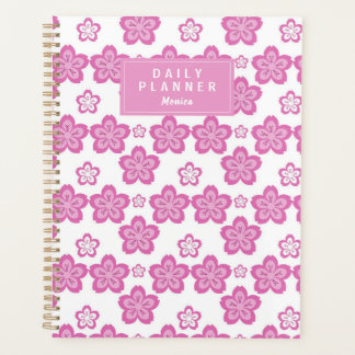 Personalized Cherry Blossom Pink Flower Aesthetic Planner