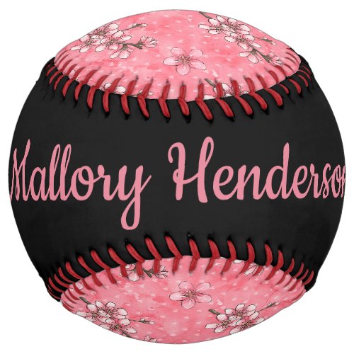 Personalized Cherry Blossoms  Softball