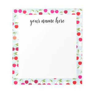 Personalized Cherry Notepad