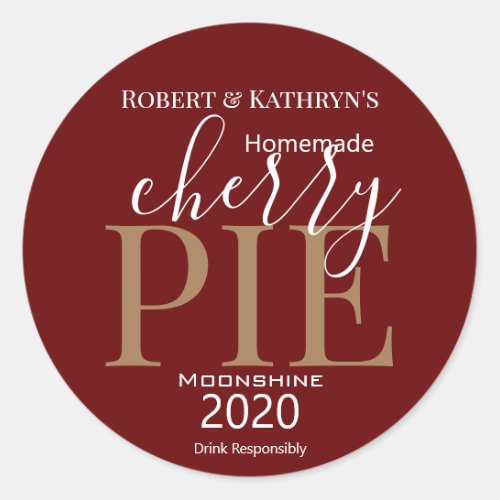 Personalized Cherry Pie Label