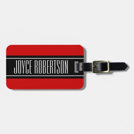 Personalized Cherry Red Travel Luggage Tag
