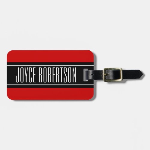 Personalized Cherry red travel luggage tag