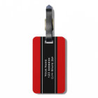 Personalized Cherry red travel luggage tag