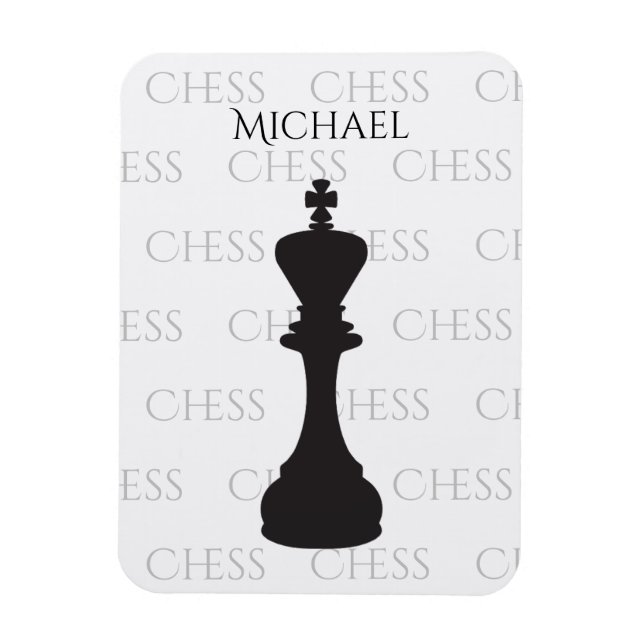Personalized Chess King Classic Piece Modern Magnet (Vertical)