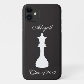 Personalized Chess Piece Queen Graduation Case-Mate iPhone Case