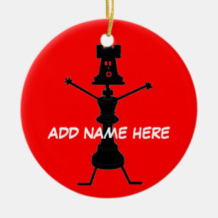 Personalized Chess Player Ceramic Ornament