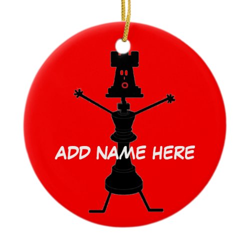 Personalized Chess Player Ceramic Ornament
