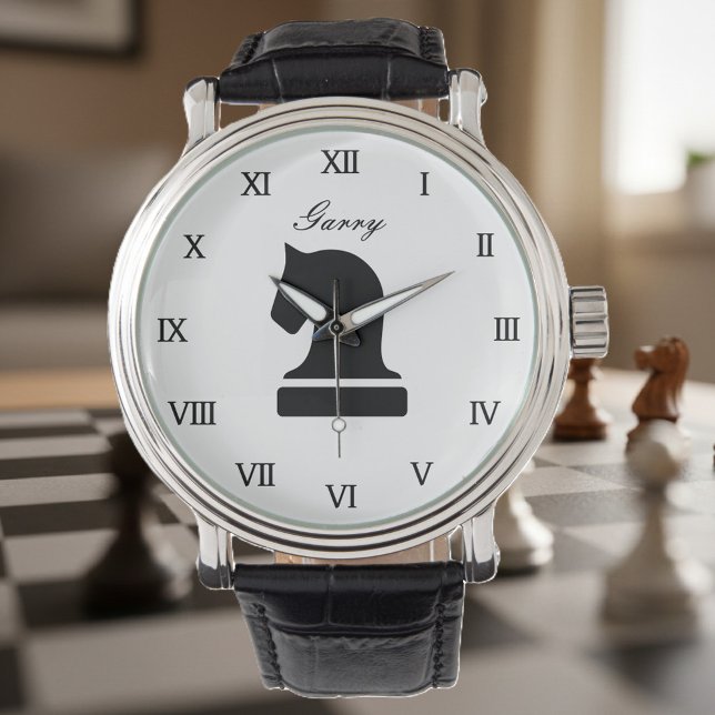 Personalized chess watch gift for adults and kids (chess watch)