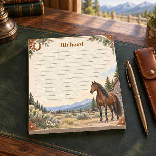 Personalized Chestnut Andalusian Mountain Ranch Notepad