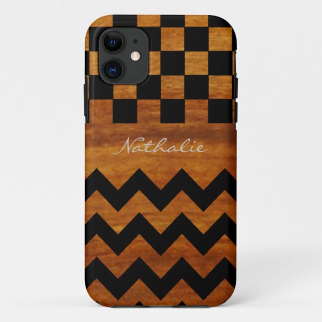 personalized chevron & squares Case-Mate iPhone case (Back)