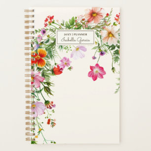 Personalized Chic Elegant Wildflower Planner