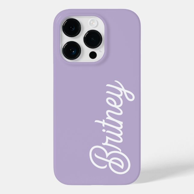 Personalized Chic Lavender Purple Monogram  Name Case-Mate iPhone Case (Back)