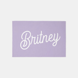 Personalized Chic Lavender Purple Monogram  Name Rug
