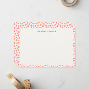 Personalized Chic Leopard Animal Print Pattern Note Card