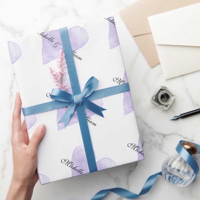 Personalized chic luxury wedding wrappingpaper (Gifting)